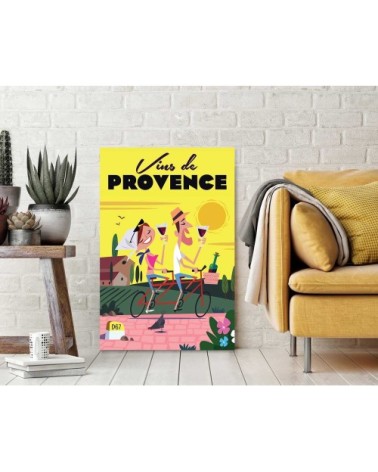 Tableau vive la provence imprimé sur toile 30x50cm