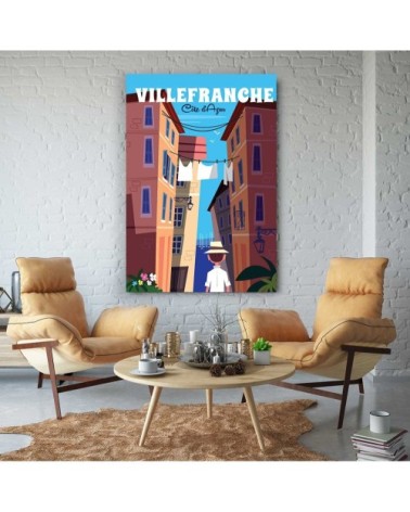 Tableau villefranche sur mer imprimé sur toile 60x100cm