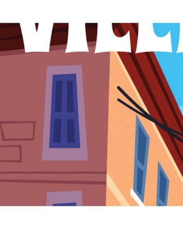 Tableau villefranche sur mer imprimé sur toile 60x100cm