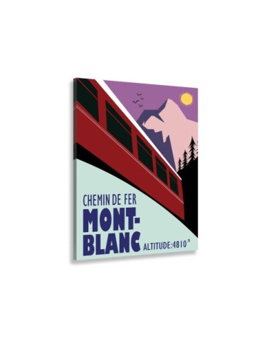 Tableau terminus chamonix 4810m imprimé sur toile 50x80cm