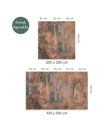 Papier peint vintage arches 255x260