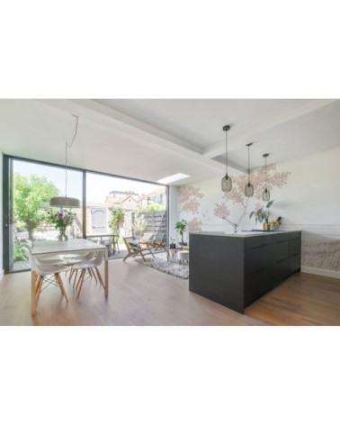 Papier peint panoramique balade en bord de mer 340 x 250  beige