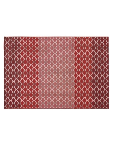 Tapis orange à motifs multicolores 140x200