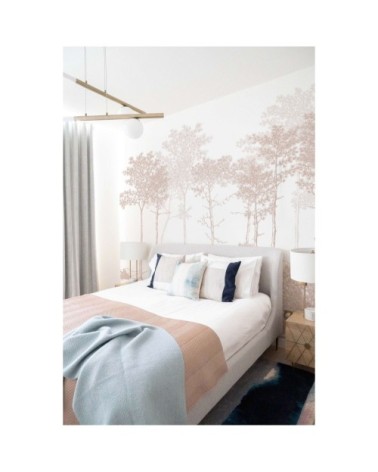 Papier peint panoramique balade dans les bois 170 x 250  beige