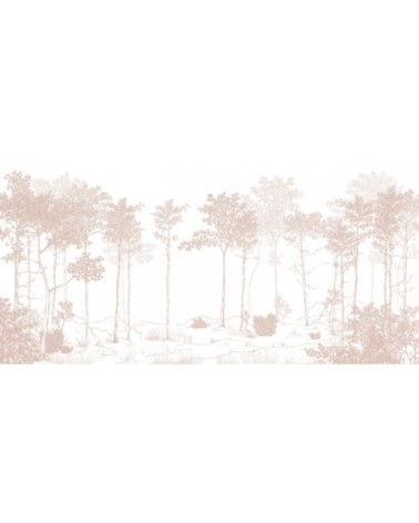 Papier peint panoramique balade dans les bois 170 x 250  beige