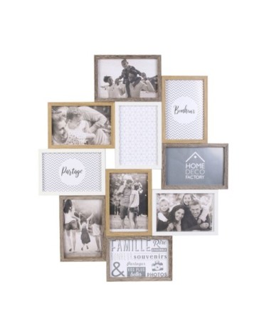 Pêle-mêle design scandinave natural 10 photos blanc et bois