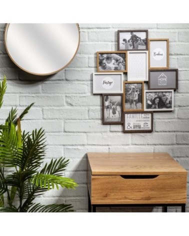 Pêle-mêle design scandinave natural 10 photos blanc et bois