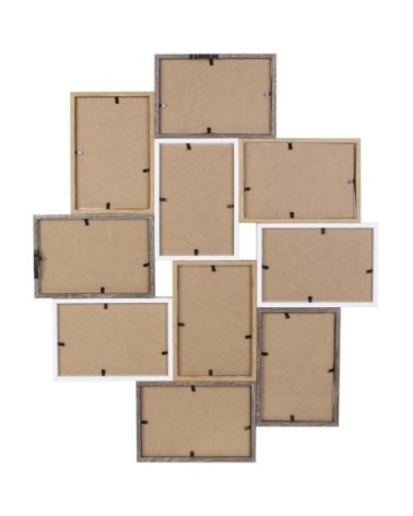 Pêle-mêle design scandinave natural 10 photos blanc et bois