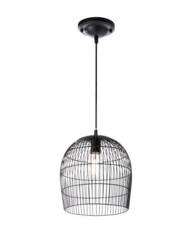 Suspension en métal noir d. 24 cm