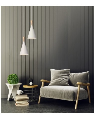 Suspension en bois  naturel d. 19 cm