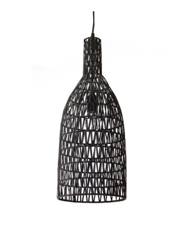 Suspension en rotin noir d. 22 cm