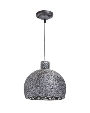 Suspension en métal gris d. 28 cm