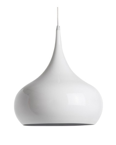 Suspension en métal blanc d. 41 cm