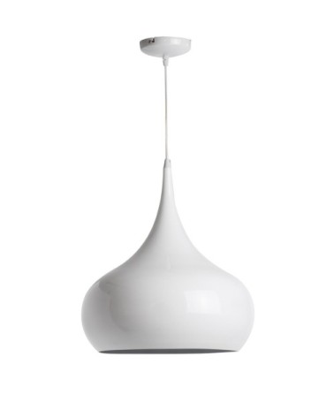 Suspension en métal blanc d. 41 cm