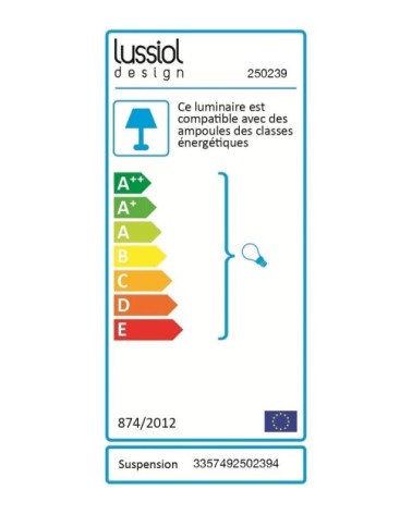 Suspension en céramique blanc d. 25 cm