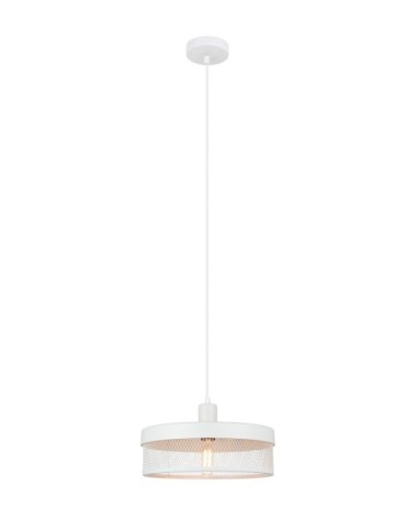 Suspension en métal blanc d. 36 cm