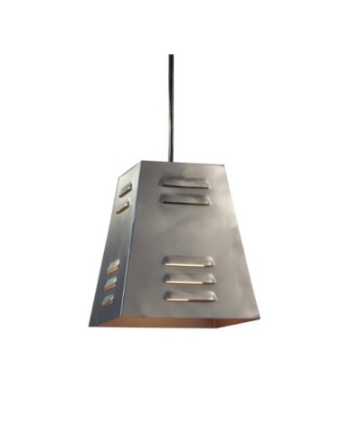 Suspension 16x16 cm acier brossé