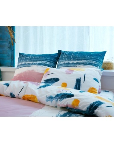 Drap-housse 160x200 multicolore en coton