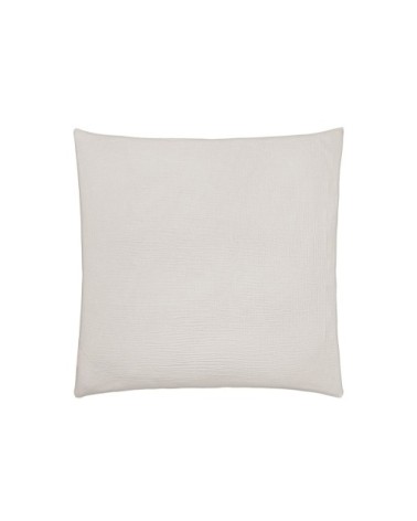 Taie d'oreiller uni en gaze de coton greige 65x65