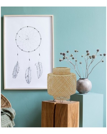 Lampe en bambou naturel h.38 cm