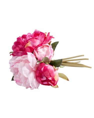 Bouquet de pivoines artificielles roses H 25 cm GLADYS