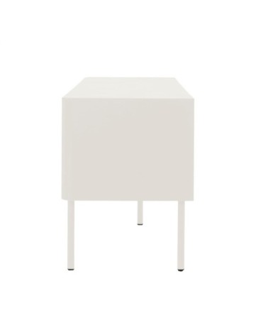 Meuble TV moderne 141,5cm en bois blanc