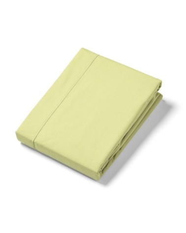 Drap plat percale de coton 80 fils  anis 270x300