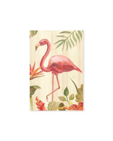 Tableau Flamant rose tropical imprimé sur toile 50x80cm