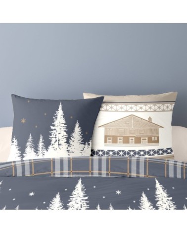 Parure de couette 100% coton flanelle imprimée 240x220cm 2 taies