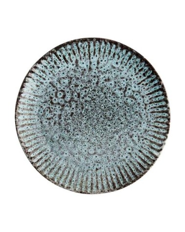 Assiette en céramique bleu