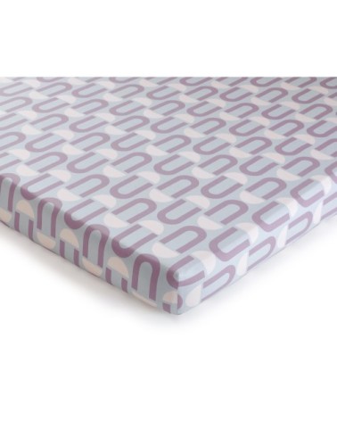 Drap-housse 160x200 multicolore en coton