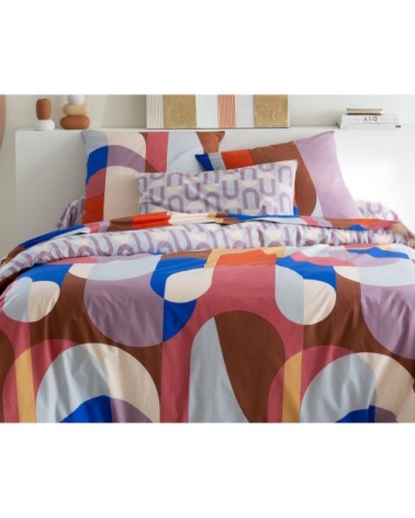 Drap-housse 160x200 multicolore en coton