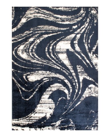 Tapis shaggy moderne design bleu - 120x160 cm