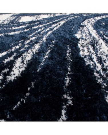 Tapis shaggy moderne design bleu - 120x160 cm