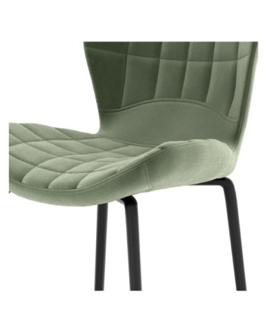 Chaise de bar en velours vert 75 cm (lot de 2)