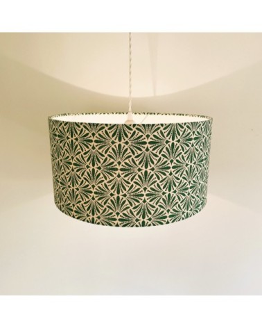 Suspension en tissu Mandalas vert emeraude - diamètre 35 cm