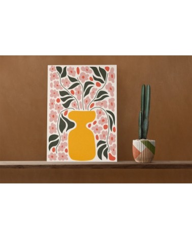 Peinture sur toile 60x40 imprimé HD pot de fleurs