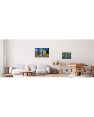 Peinture sur toile 60x40 imprimé HD terrasse la nuit