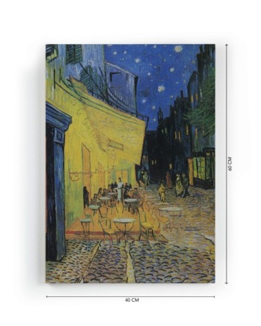 Peinture sur toile 60x40 imprimé HD terrasse la nuit