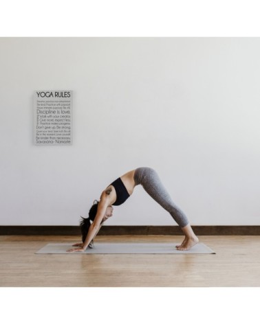 Peinture sur toile 60x40 imprimé HD règles yoga