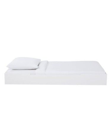 Tiroir de lits superposés 90x190 blanc à roulettes