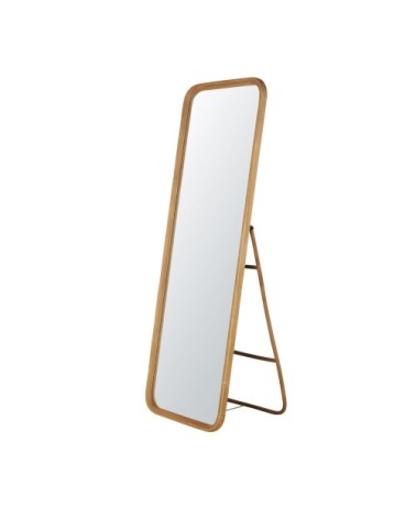 Miroir sur pied en rotin marron 61x170