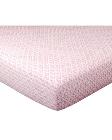 Drap-housse 160x200 en coton rose blush