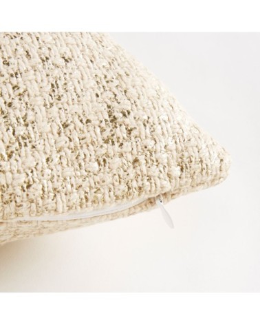 Coussin en coton doré imprimé 35x45
