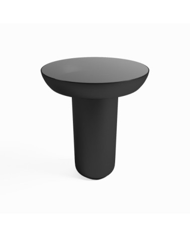 Table d'appoint design en métal noir