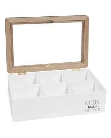 Boîte à thé en bois 16 x 24 cm TEA LIMITED SELECTION