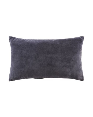 Coussin en velours bleu formes linéaires abstraites 30x50