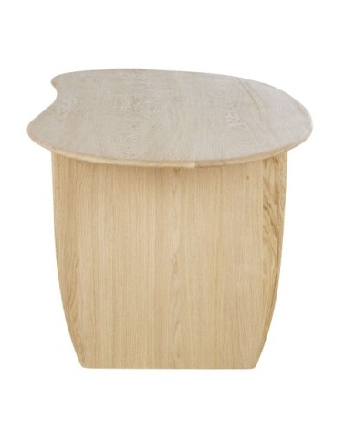 Table à manger en bois de chêne massif beige 6/8 personnes L200