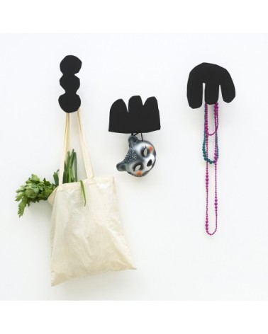 Patère noire H22,5cm