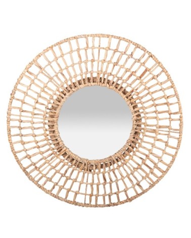 Miroir en jacinthe d'eau beige D68